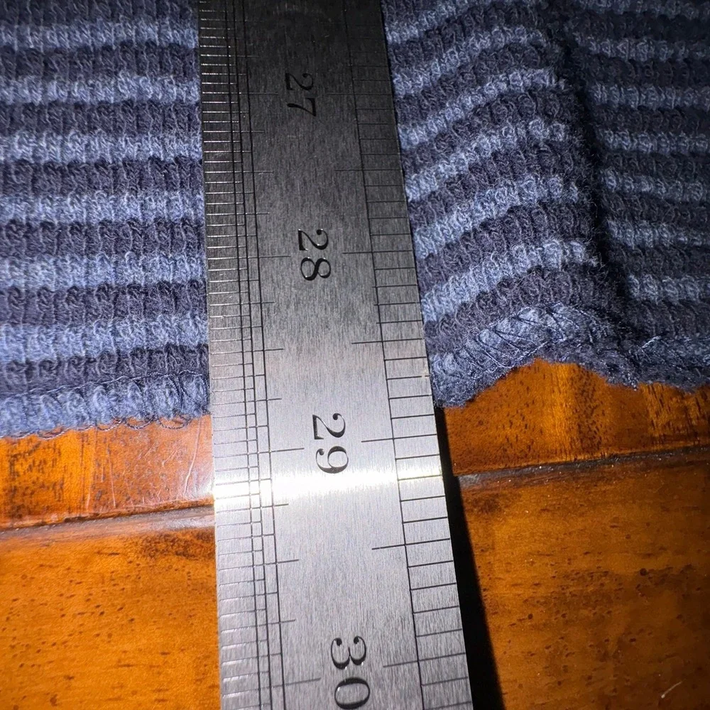 Polo Ralph Lauren Striped Thermal Long Sleeve‎ Shirt XL Blue Gray